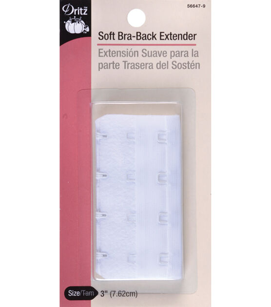 Dritz 3" Soft Bra-Back Extender, White, , hi-res, image 1