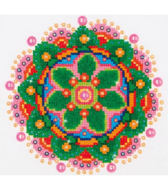 Diamond Embroidery Facet Art Kit 11.5"X13.5" Flower Mandala