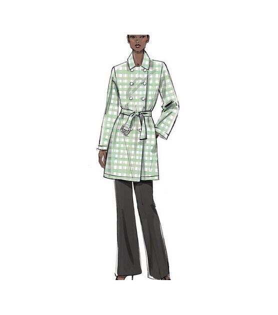 Vogue V9367 Size to 2XL Misses Coat & Belt Sewing Pattern, , hi-res, image 4