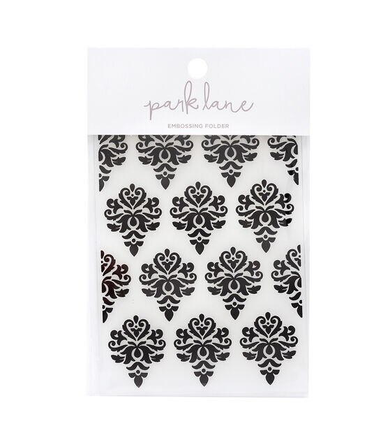 A2 Black Damask Embossing Folder by Park Lane