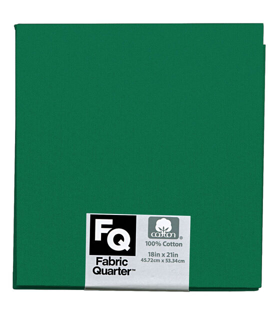 Green 1 Piece Cotton Fabric Quarter