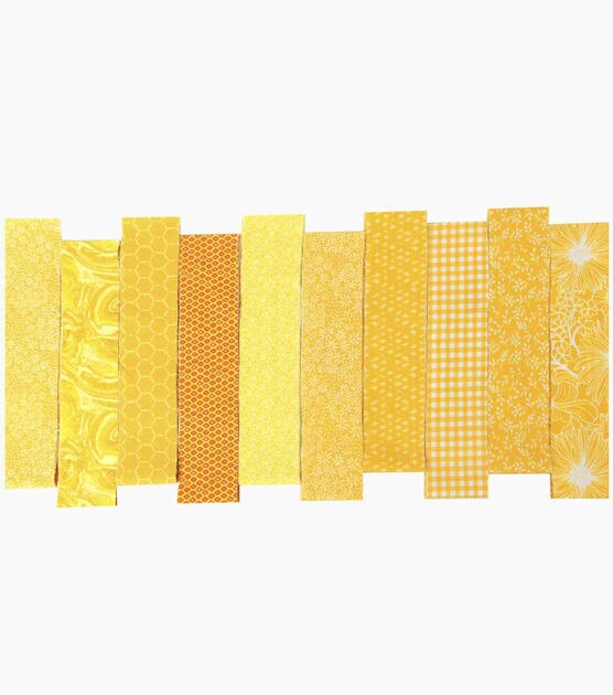 2.5" x 42" Yellow Blender Cotton Fabric Roll 20ct by Keepsake Calico, , hi-res, image 2