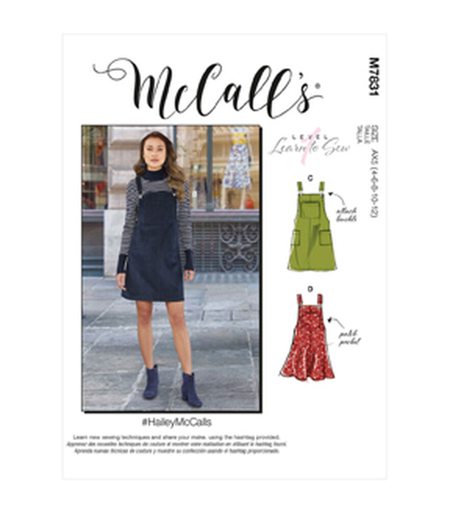 McCall's M7831 Size 4 to 20 Misses Jumpers Sewing Pattern, D5 (12-14-16-18-20), swatch