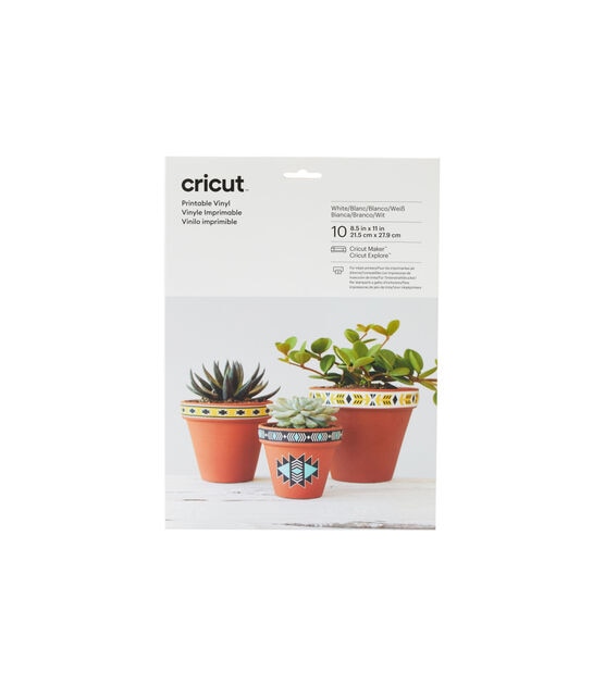 Cricut 8.5" x 11" White Printable Vinyl Sheets 10ct