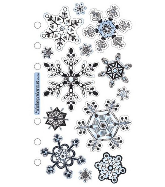 Sticko Vellum Stickers Snowflakes