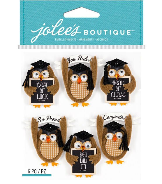 Jolee’s Boutique Stickers Repeat Graduation Owl