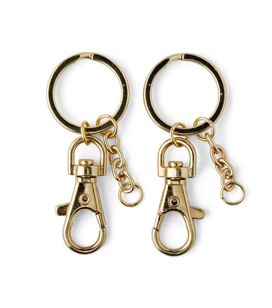 hildie & Jo 2pk Gold Key Rings with Lobster Clasp - Jewelry Clasps & Closures - Beads & Jewelry Making