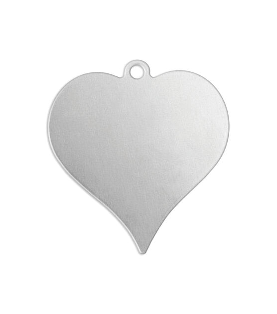 ImpressArt 15 pk 0.88'' Aluminum Heart with Ring Premium Stamping Blanks