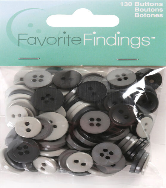 Favorite Findings 130ct Assorted Buttons, , hi-res, image 2