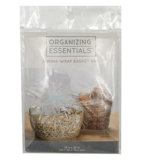 Organizing Essentials 18 x 30 Clear Shrink Wrap Basket Bag