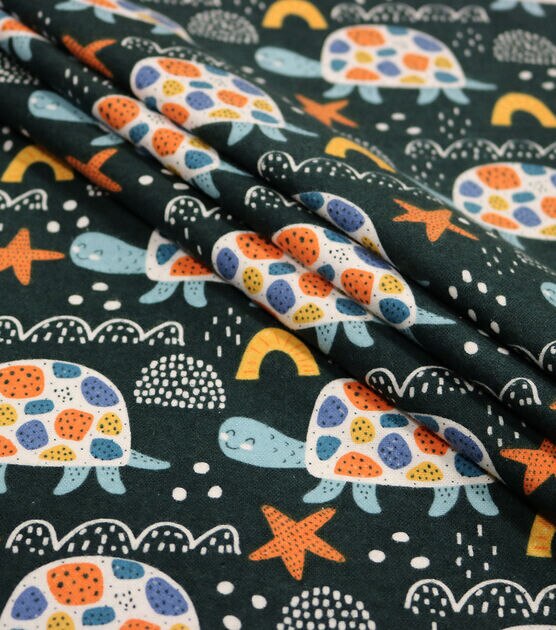 Bright Turtles Super Snuggle Flannel Fabric, , hi-res, image 2