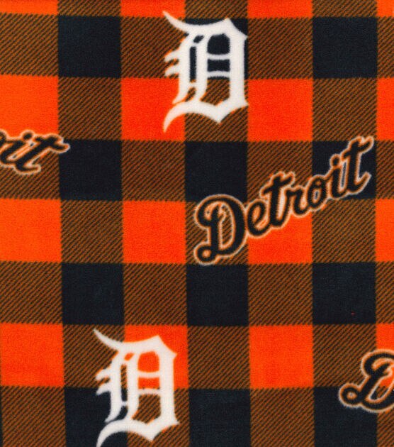 Fabric Traditions Detroit Tigers Fleece Fabric Buffalo Check, , hi-res, image 2