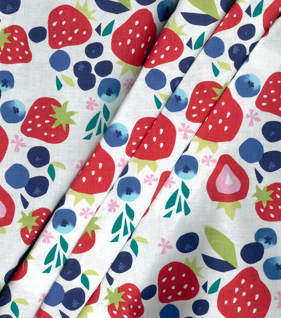 Strawberries & Dots Apparel Fabric, Hobby Lobby