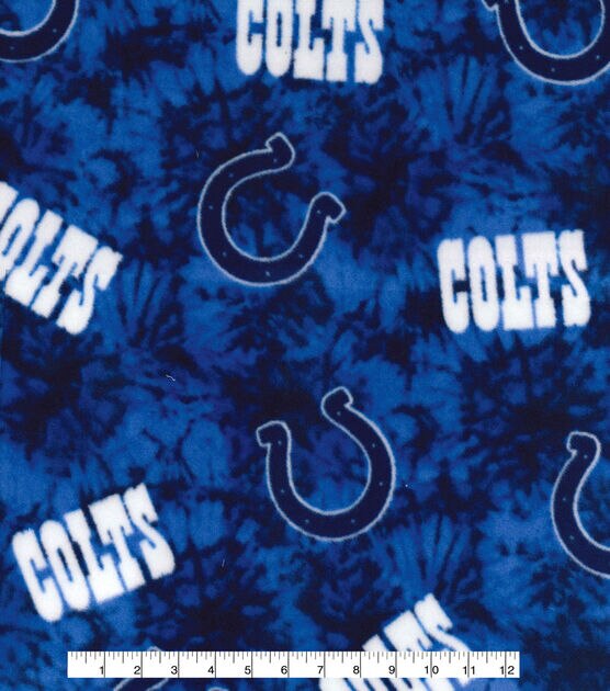 Fabric Traditions Indianapolis Colts Fleece Fabric Tie Dye, , hi-res, image 2