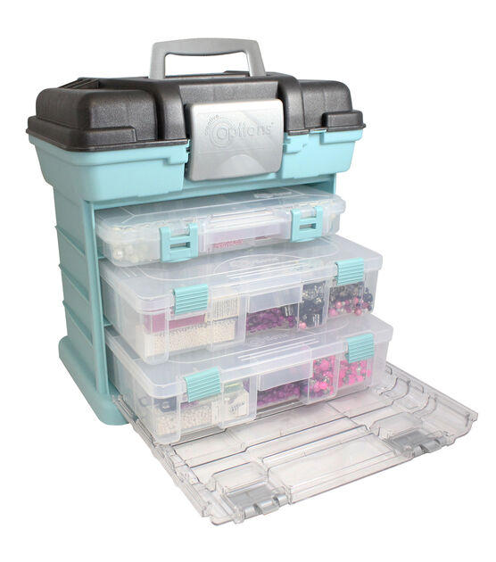 Creative Options 14" Blue Grab N Go Rack System With 3 Utility Boxes