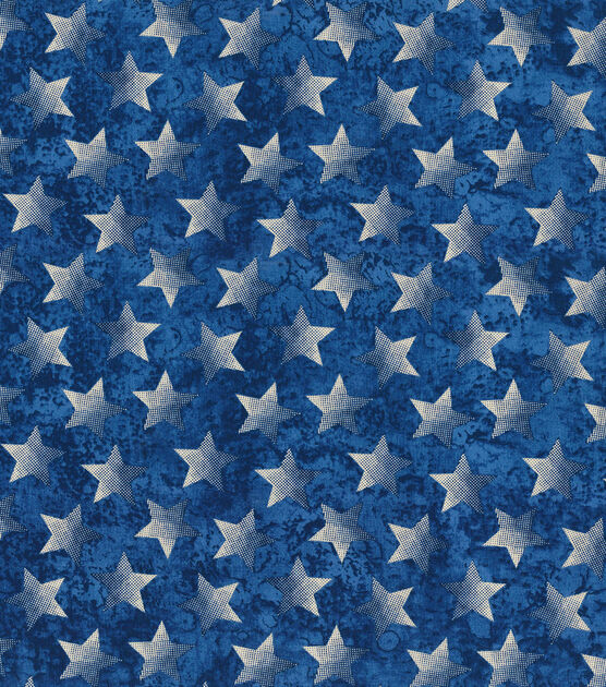 Fabric Traditions Blue Pattern Trapped Stars Patriotic Cotton Fabric, , hi-res, image 2