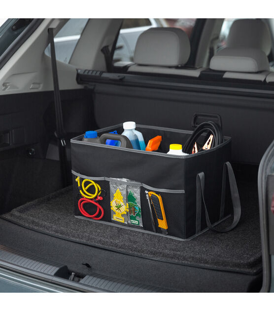 Simplify 18" Black Foldable Trunk Organizer With Handles, , hi-res, image 4