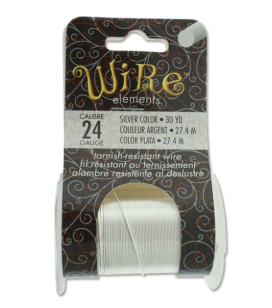 Wire Elements 24 Gauge 30yds Tarnish Resistant Wire Silver