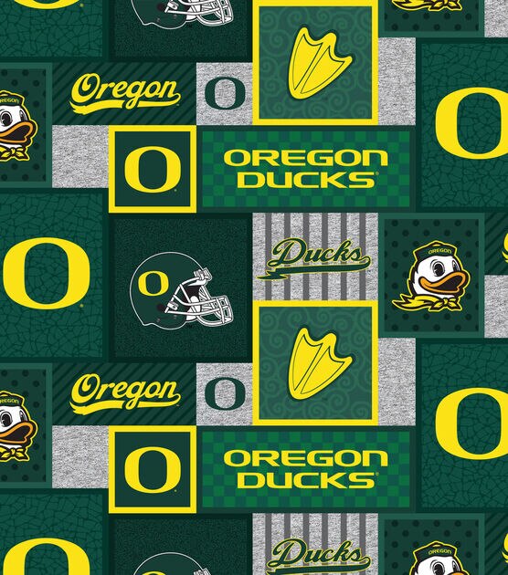 Oregon Ducks Fleece Fabric College Patches