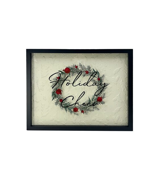 20" x 16" Christmas Framed Wreath Print by Place & Time