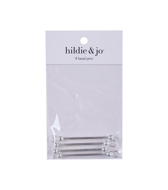 2.5" Silver Bead Pins 4pk by hildie & jo