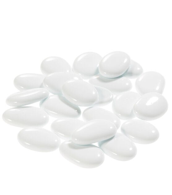 12oz White Opaque Jumbo Gems by Bloom Room