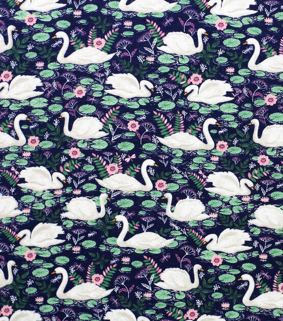 Curious Swans Super Snuggle Flannel Fabric