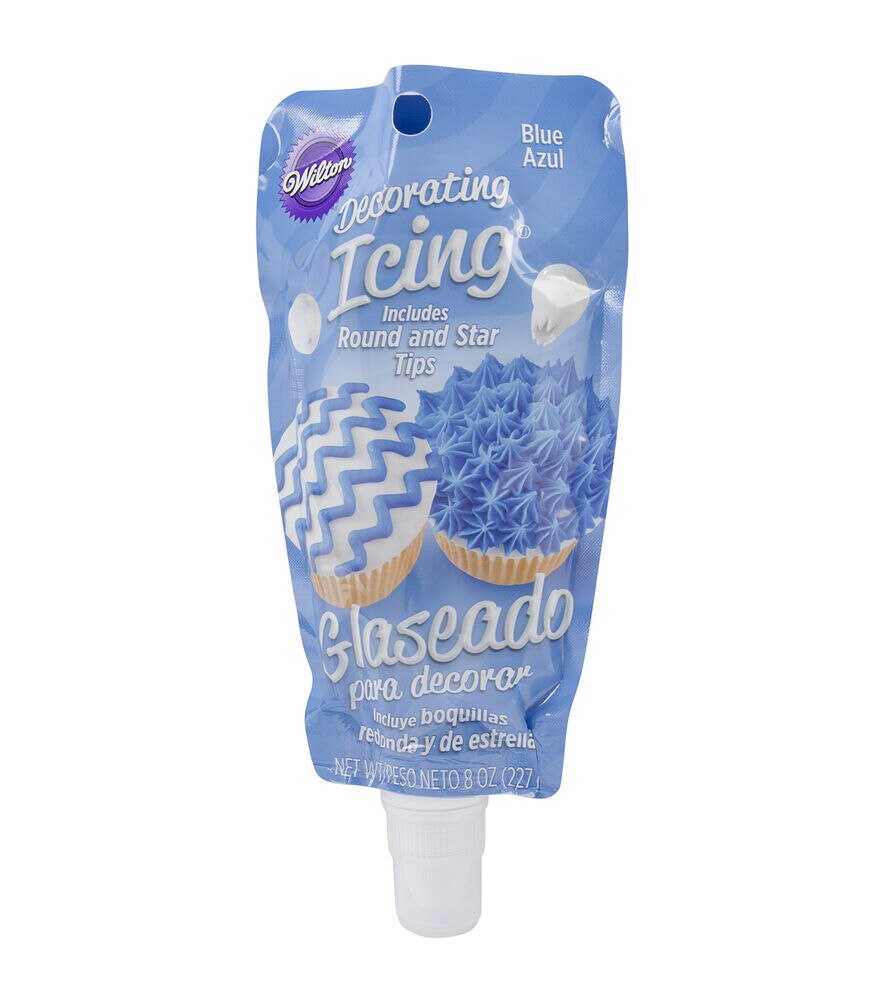 Icing Pouch with Tips, Blue, swatch