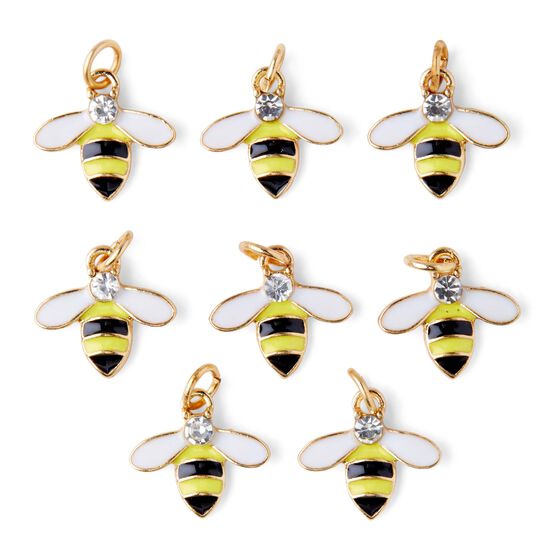 8pk Enamel Bee Charms by hildie & jo