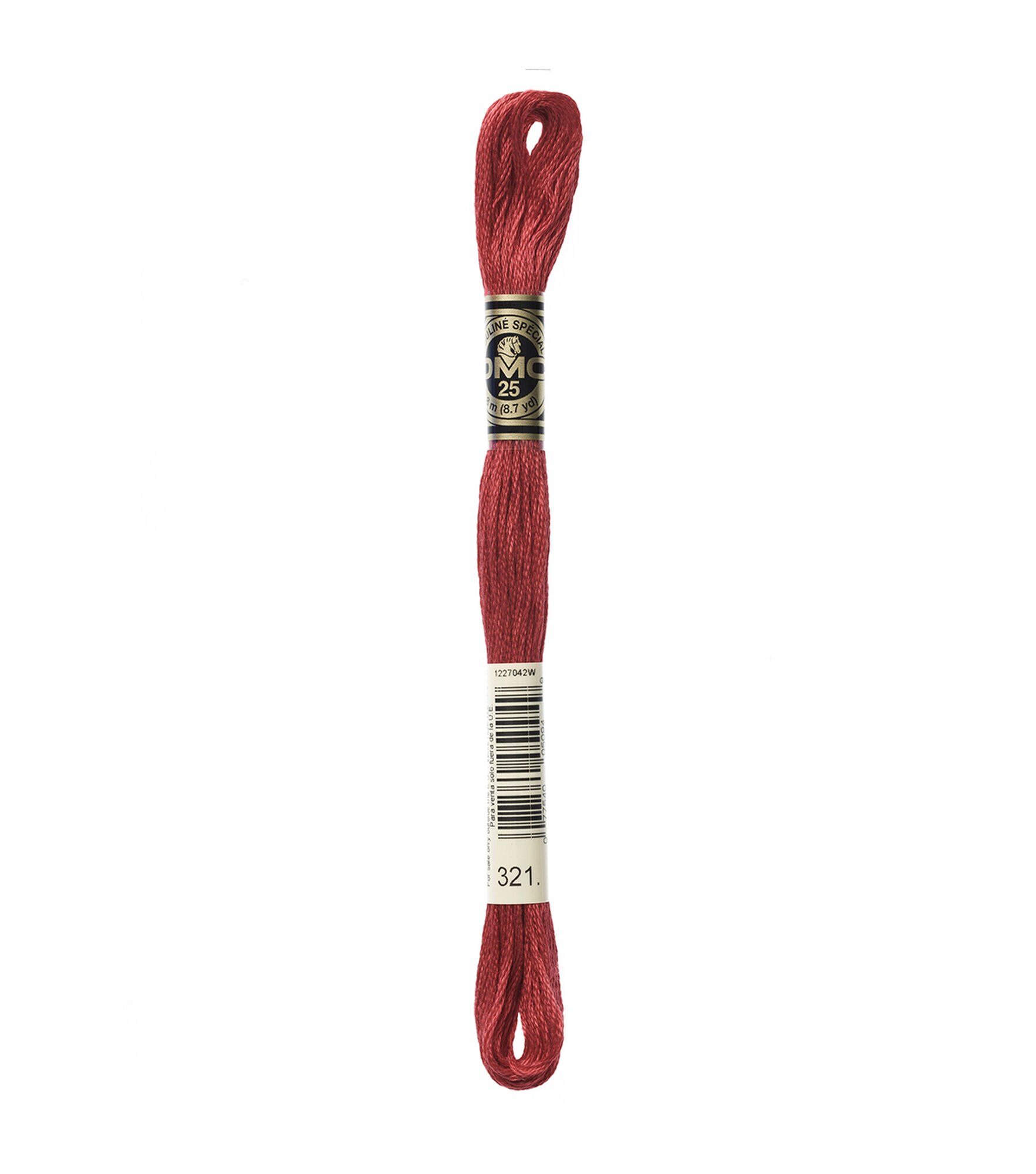 DMC 8.7yd Reds 6 Strand Cotton Embroidery Floss, 321 Red, hi-res