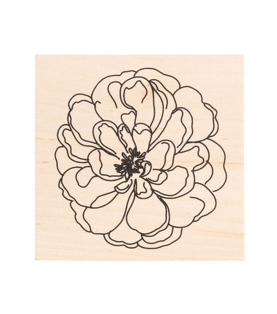 American Crafts Wooden Stamp Flower