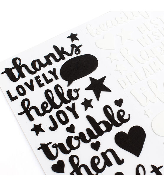 Shimelle Little By Little Thickers Stickers 5.5"X11" Hello Joy Phrase, , hi-res, image 2