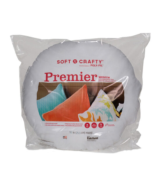 Poly Fil Soft N Crafty 10'' Round Premier Pillow
