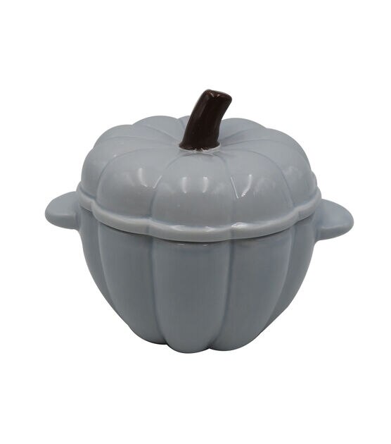 6" Fall Gray Pumpkin Cocotte by STIR