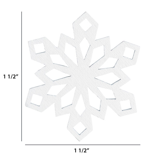 Flair Originals 1 1/2" White Wood Snowflake Novelty Buttons 8pk, , hi-res, image 4
