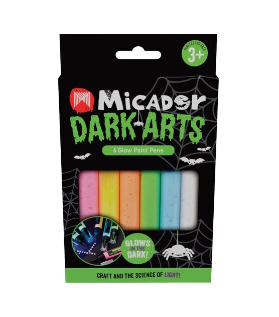Micador 6ct Multicolor Glow in the Dark Paint Pens