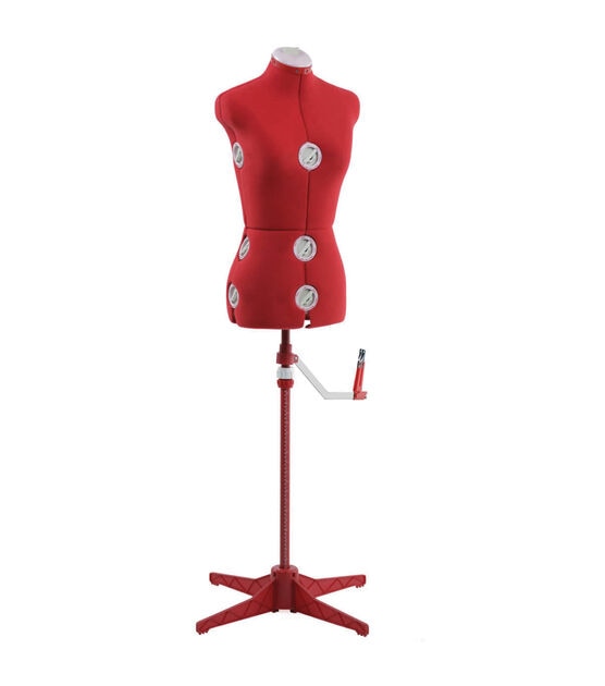 SINGER Small Medium Adjustable Dress Form Red
