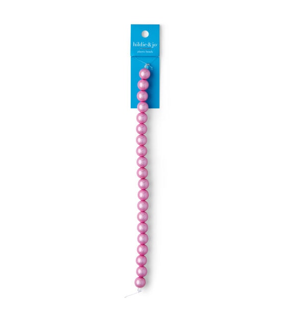 7" Pink Round Plastic Miracle Bead Strand by hildie & jo