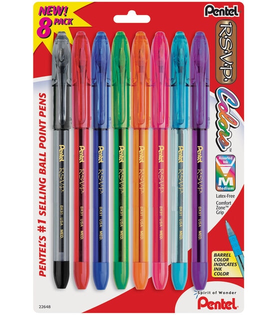 Pentel R.S.V.P. Medium Ballpoint Pens Assorted Colors