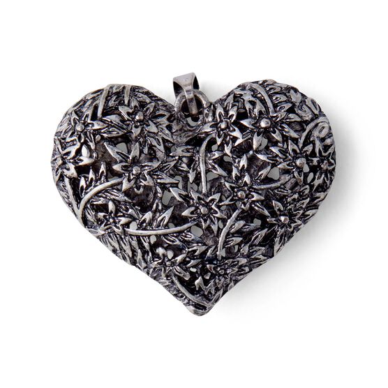 Antique Silver Heart Pendant by hildie & jo, , hi-res, image 2