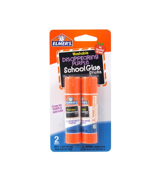 Elmers Washable School Glue Purple Glue Sticks