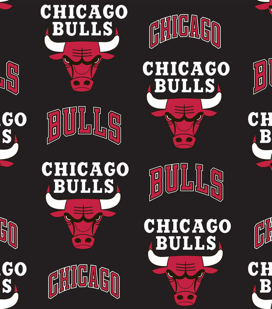 Chicago Bulls Fleece Fabric Tossed