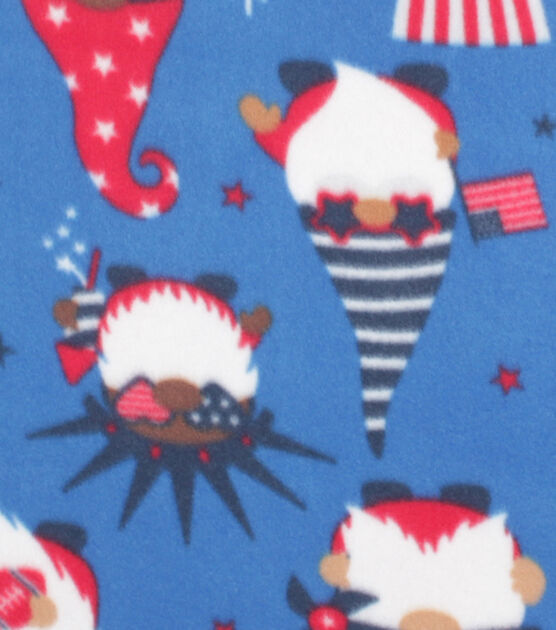 Patriotic Gnome Blizzard Prints Fleece Fabric