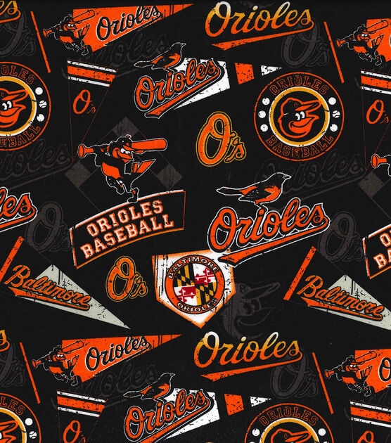 Fabric Traditions Baltimore Orioles Vintage Cotton Fabric Vintage