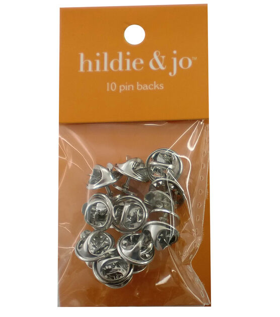 10pk Silver Pin Backs by hildie & jo