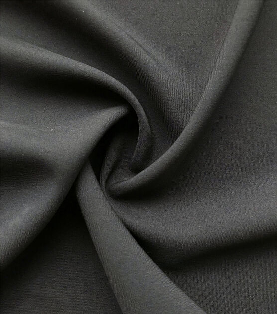 Silky Solids Stretch Chiffon Fabric Black, , hi-res, image 3