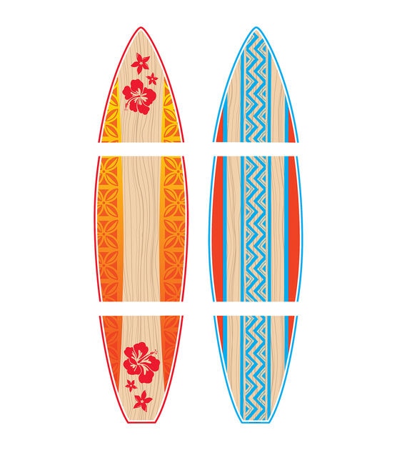 Teacher Created Resources 4' Giant Surfboards Bulletin Board Set 4ct, , hi-res, image 2