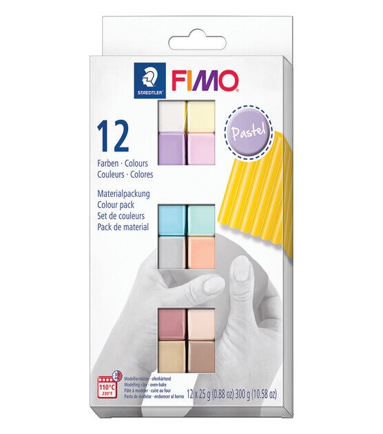 Fimo 10.5oz Pastel Soft Polymer Clay Set 12pc