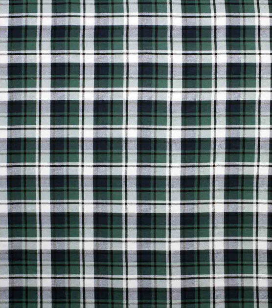 Green & Navy Plaid Super Snuggle Flannel Fabric, , hi-res, image 1