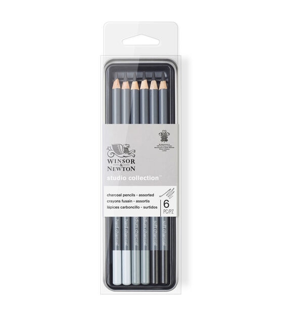 Winsor & Newton Studio Charcoal Pencils 6pc